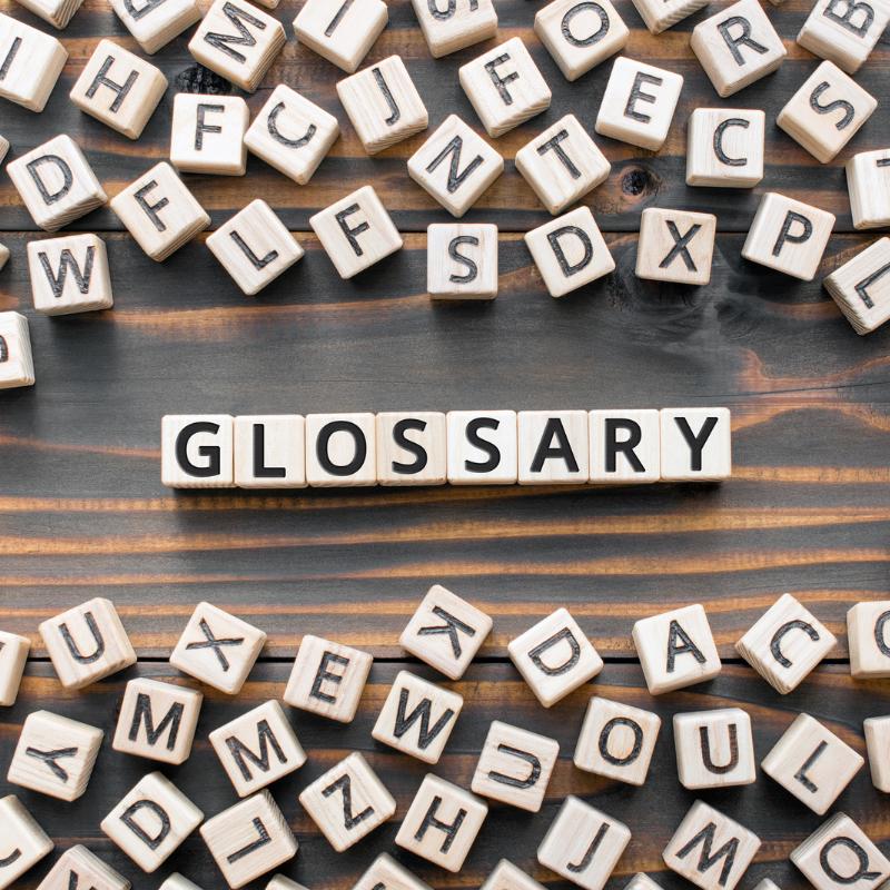 glossary in letters