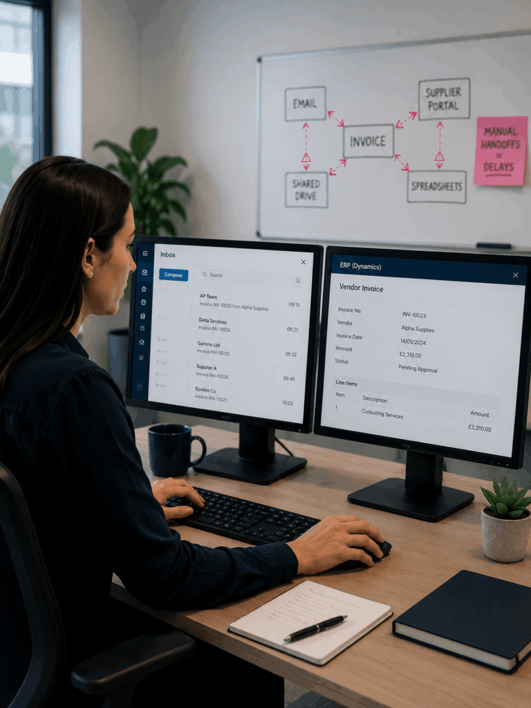 Finance professional with part-automated system